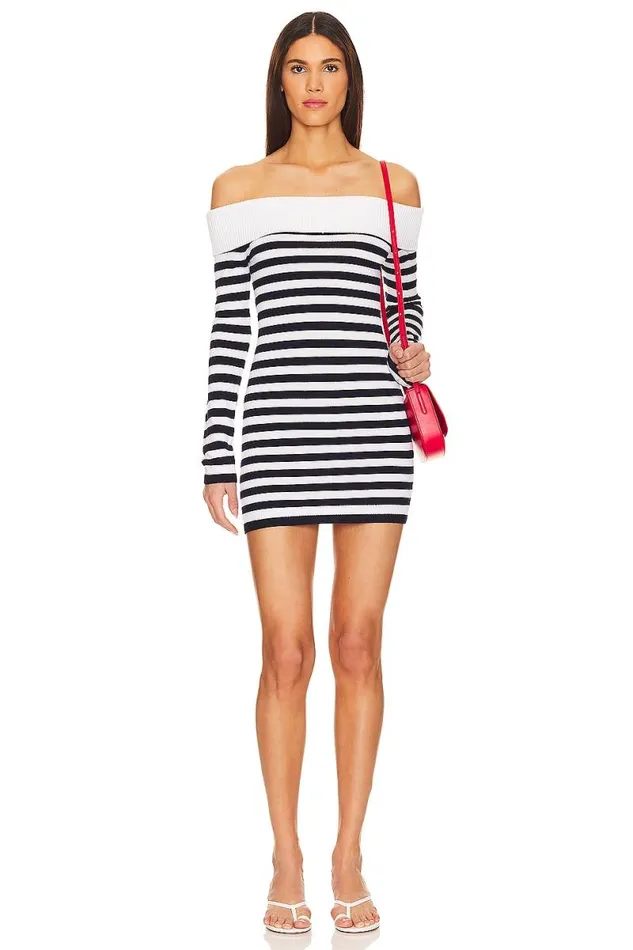 Aradi Dress Navy and White Women Lovers and Friends Dresses