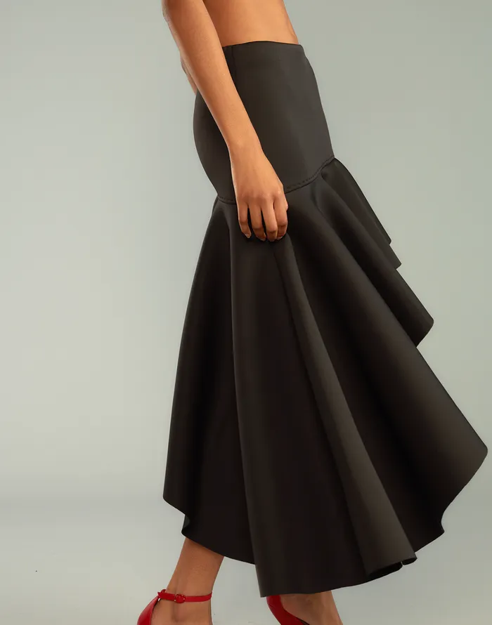 Asymmetrical Bonded Skirt 8211 Black Women Cynthia Rowley Bottoms