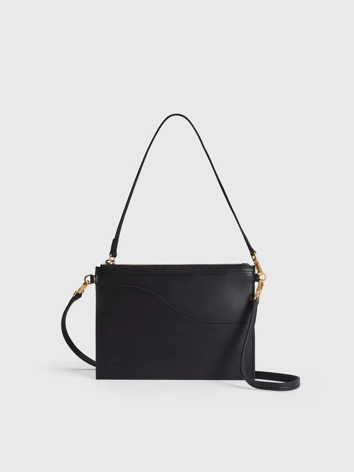 ATP Atelier Crossbody Bags Buonarroti Black Leather Pouch Black 8211 Women