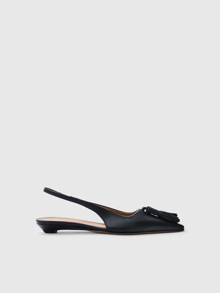 ATP Atelier Flats Molvena Black Nappa Flat Slingbacks Black 8211 Women