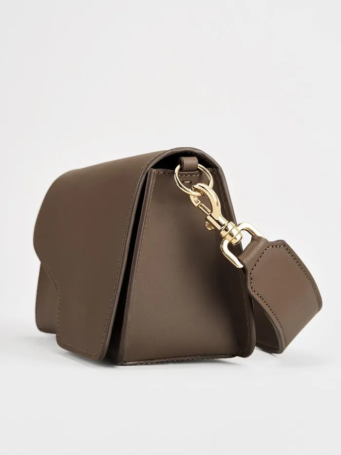 ATP Atelier Icon Bags Assisi Khaki Brown Leather Shoulder Bag Khaki Brown 8211 Women