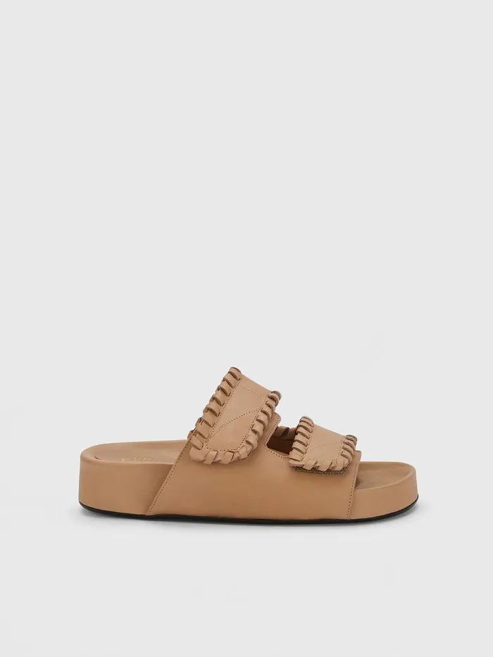 ATP Atelier Sandals Furlo Stitch Nocciola Leather Comfy Sandals Nocciola 8211 Women