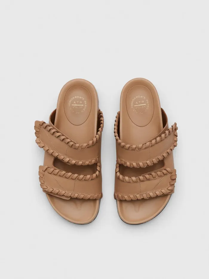 ATP Atelier Sandals Furlo Stitch Nocciola Leather Comfy Sandals Nocciola 8211 Women