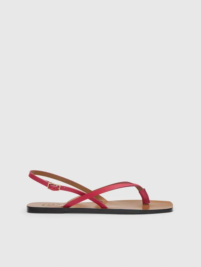 ATP Atelier Sandals Teolo Geranio Leather Strappy Sandals Geranio 8211 Women