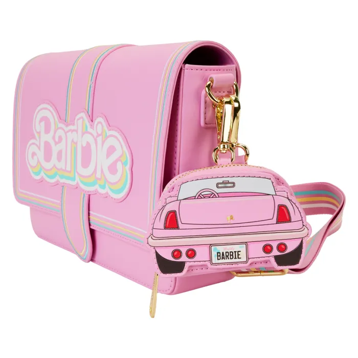 Barbie 65th Anniversary Logo Crossbody Bag With Coin Bag Unisex Loungefly Crossbody Bags