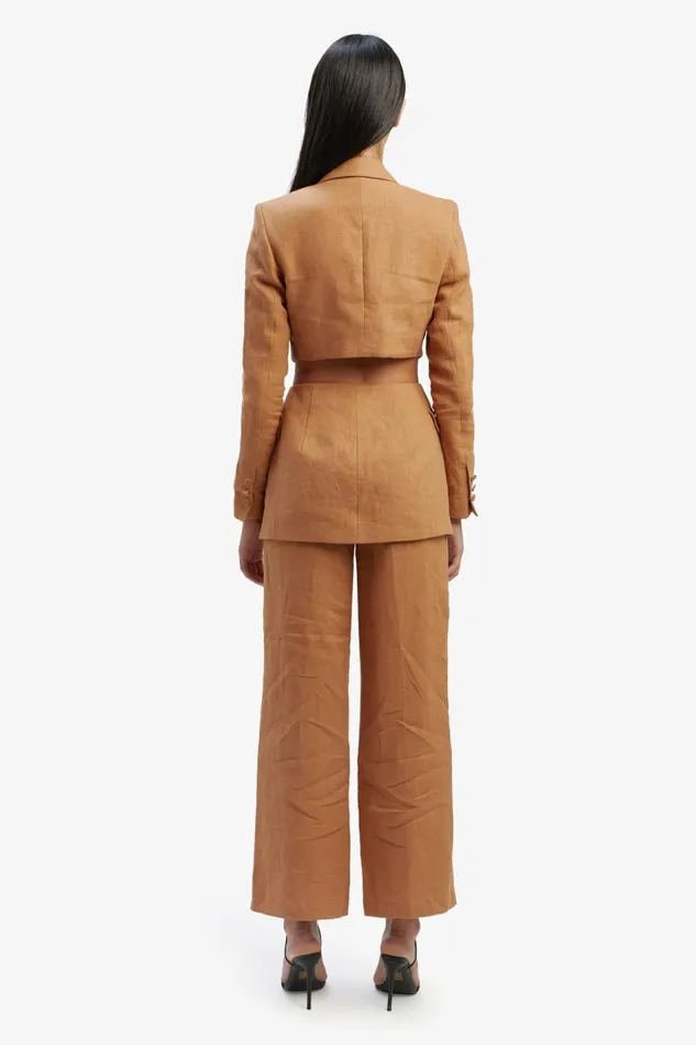 Bardot Blazers Domenica Linen Cut Out Blazer In Camel 8211 Women Bardot Blazers Domenica Linen Cut Out Blazer In Camel 8211 Women