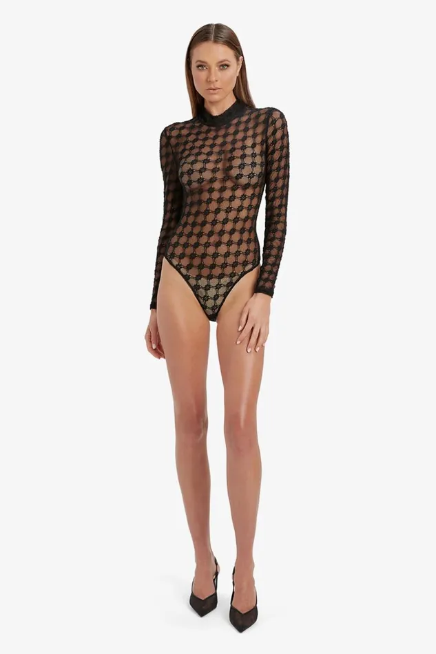 Bardot Bodysuits Adoni Mesh Bodysuit In Black 8211 Women Bardot Bodysuits Adoni Mesh Bodysuit In Black 8211 Women