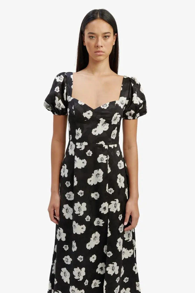 Bardot Day To Night Dresses Gillian Midi Dress In Blk Floral 8211 Women Bardot Day To Night Dresses Gillian Midi Dress In Blk Floral 8211 Women