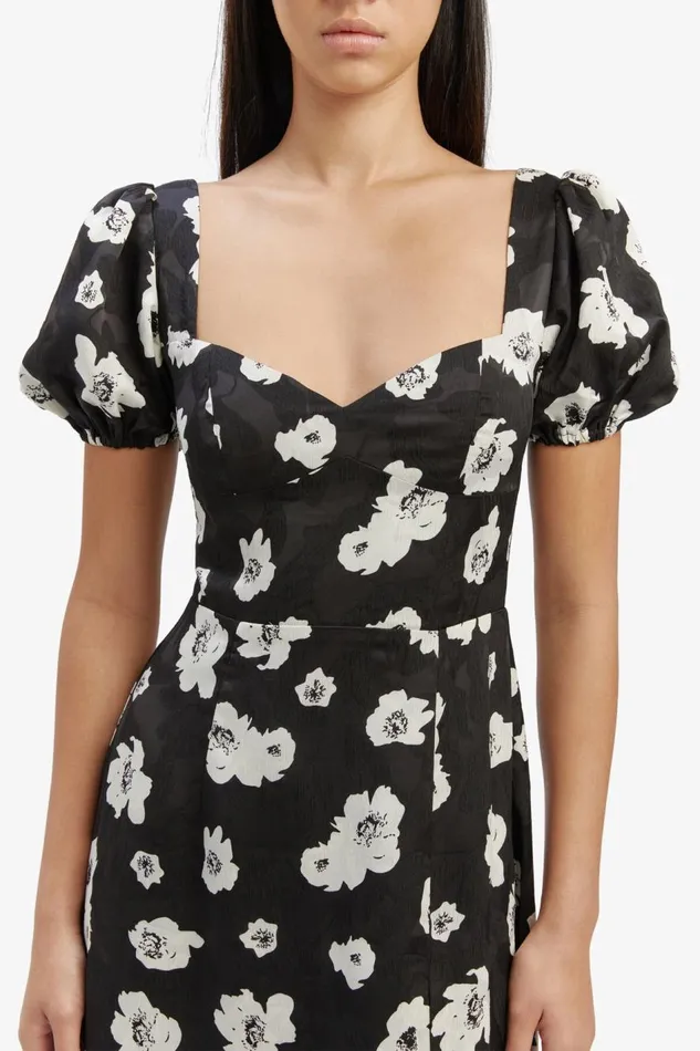 Bardot Day To Night Dresses Gillian Midi Dress In Blk Floral 8211 Women Bardot Day To Night Dresses Gillian Midi Dress In Blk Floral 8211 Women