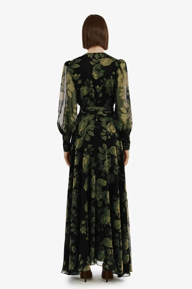 Bardot Day To Night Dresses Lucianna Maxi Wrap Dress In Green Floral 8211 Women Bardot Day To Night Dresses Lucianna Maxi Wrap Dress In Green Floral 8211 Women