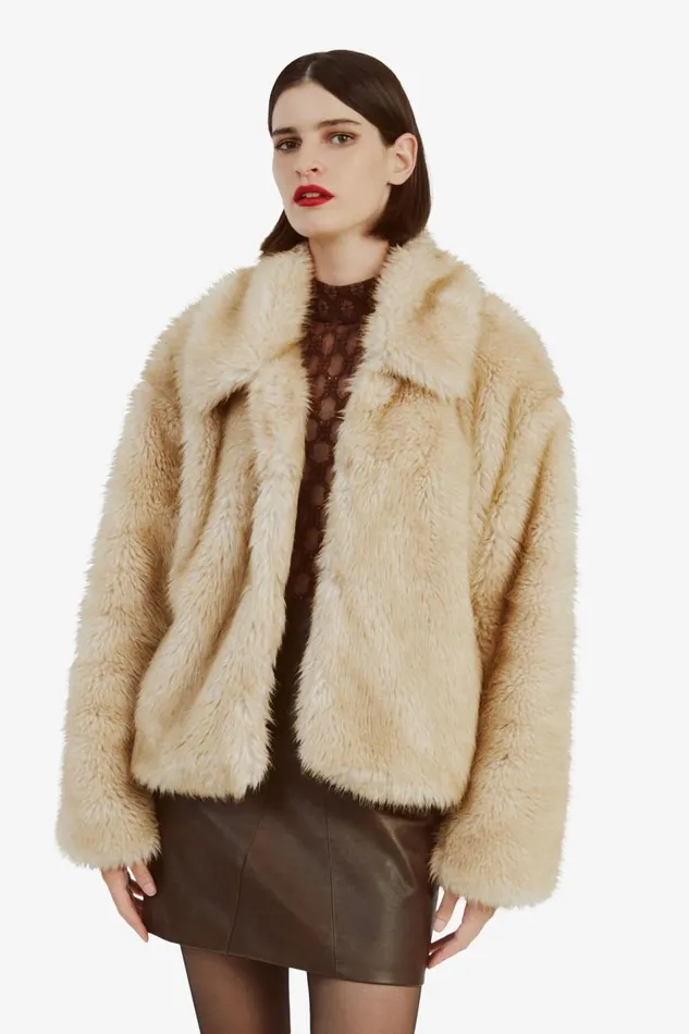 Bardot Jackets Sarissa Faux Fur Jacket In Oatmeal 8211 Women Bardot Jackets Sarissa Faux Fur Jacket In Oatmeal 8211 Women