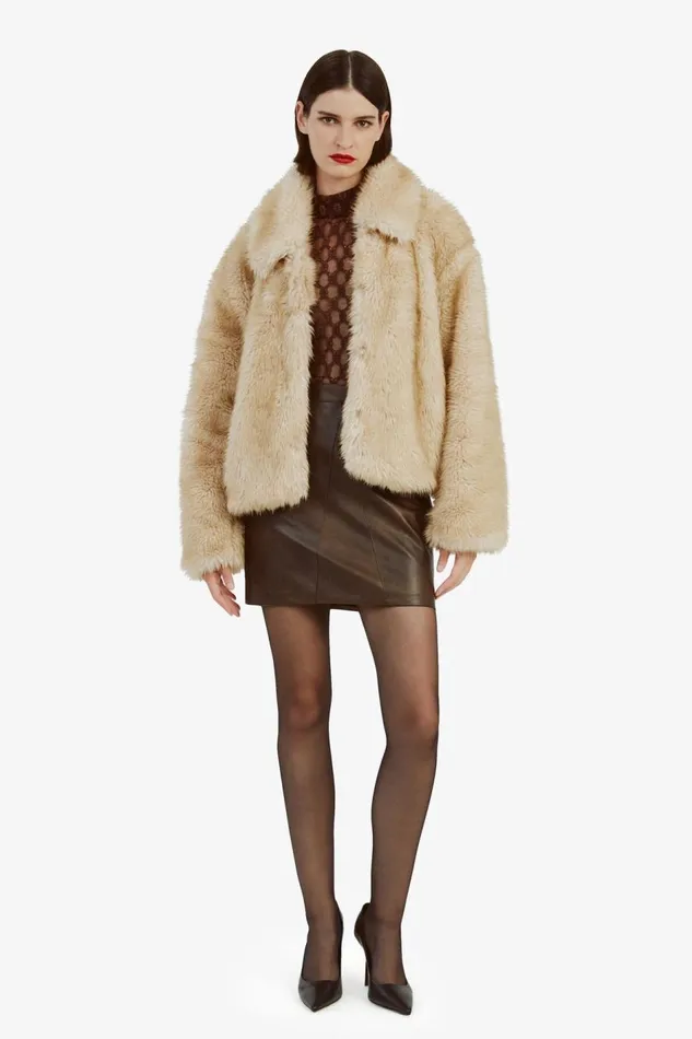 Bardot Jackets Sarissa Faux Fur Jacket In Oatmeal 8211 Women Bardot Jackets Sarissa Faux Fur Jacket In Oatmeal 8211 Women