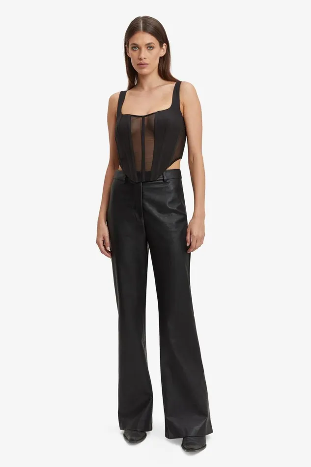 Bardot Pants Halifax Pu Flare Pant In Black 8211 Women