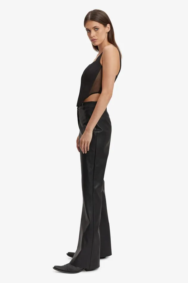 Bardot Pants Halifax Pu Flare Pant In Black 8211 Women