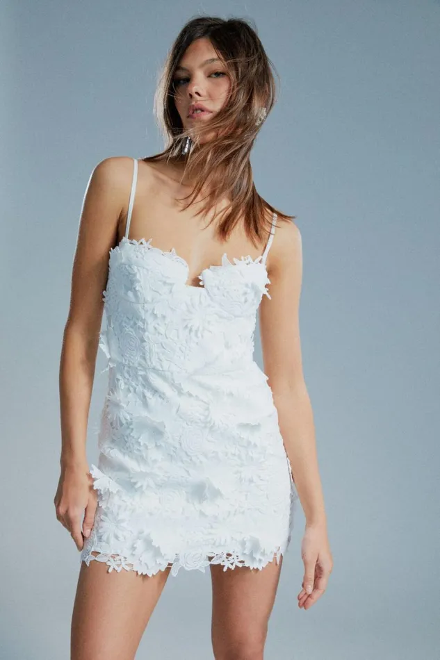 Bardot Party Dresses Brias Lace Mini Dress In Orchid White 8211 Women