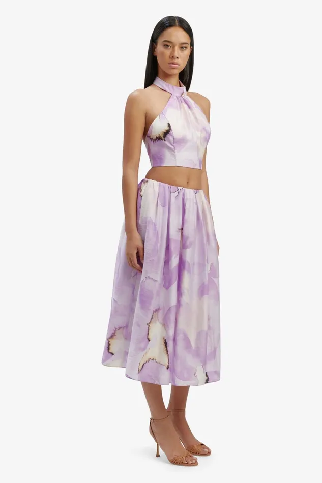 Bardot Party Tops Alora Halter Top In Lavender Floral 8211 Women Bardot Party Tops Alora Halter Top In Lavender Floral 8211 Women