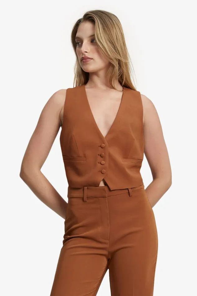 Bardot Party Tops Callista Vest In Chestnut 8211 Women Bardot Party Tops Callista Vest In Chestnut 8211 Women