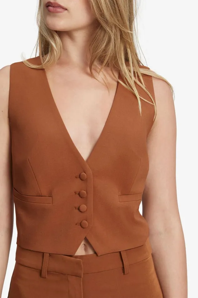 Bardot Party Tops Callista Vest In Chestnut 8211 Women Bardot Party Tops Callista Vest In Chestnut 8211 Women