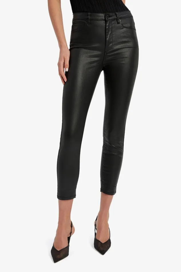 Bardot Skinny Jean Khloe Crop Coated Jeans In Black 8211 Women Bardot Skinny Jean Khloe Crop Coated Jeans In Black 8211 Women