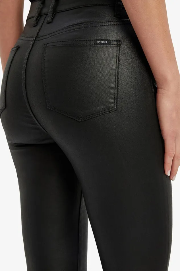 Bardot Skinny Jean Khloe Crop Coated Jeans In Black 8211 Women Bardot Skinny Jean Khloe Crop Coated Jeans In Black 8211 Women