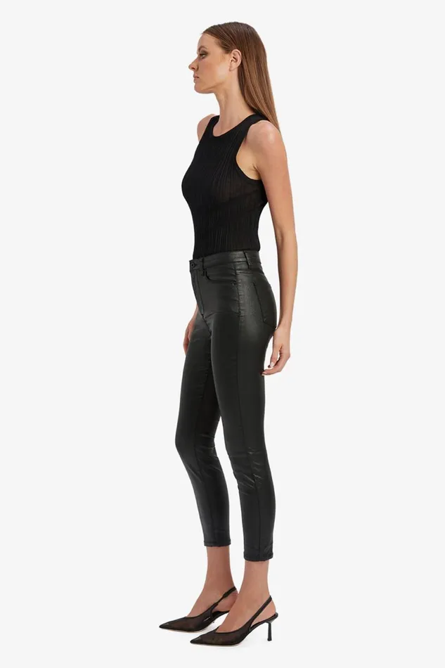 Bardot Skinny Jean Khloe Crop Coated Jeans In Black 8211 Women Bardot Skinny Jean Khloe Crop Coated Jeans In Black 8211 Women