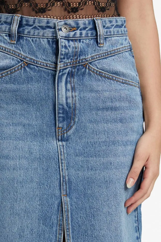 Bardot Skirts Jonah Midi Denim Skirt In Vintage 8211 Women Bardot Skirts Jonah Midi Denim Skirt In Vintage 8211 Women