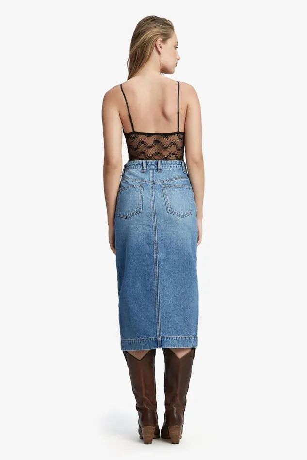Bardot Skirts Jonah Midi Denim Skirt In Vintage 8211 Women Bardot Skirts Jonah Midi Denim Skirt In Vintage 8211 Women