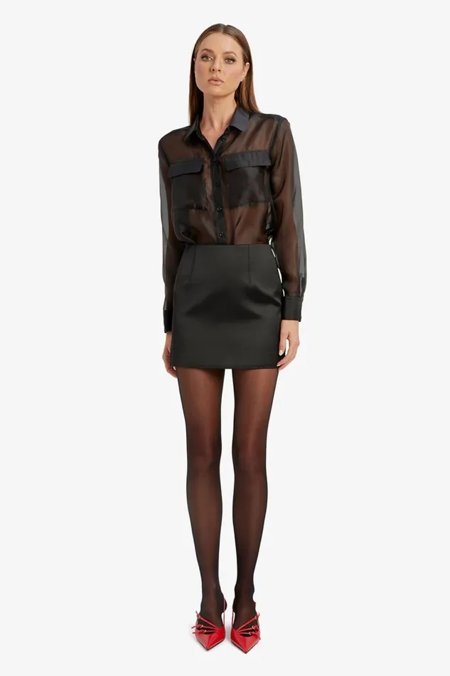 Bardot Skirts Mya Satin Mini Skirt In Black 8211 Women Bardot Skirts Mya Satin Mini Skirt In Black 8211 Women