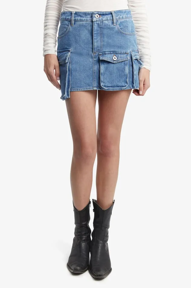 Bardot Skirts Zerah Cargo Skirt In Vintage Blue 8211 Women Bardot Skirts Zerah Cargo Skirt In Vintage Blue 8211 Women