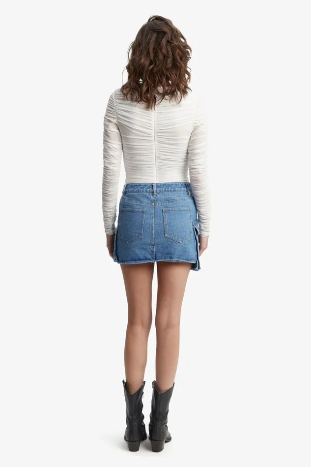 Bardot Skirts Zerah Cargo Skirt In Vintage Blue 8211 Women Bardot Skirts Zerah Cargo Skirt In Vintage Blue 8211 Women