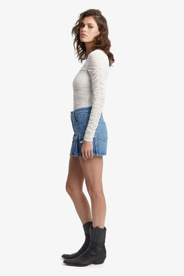 Bardot Skirts Zerah Cargo Skirt In Vintage Blue 8211 Women Bardot Skirts Zerah Cargo Skirt In Vintage Blue 8211 Women