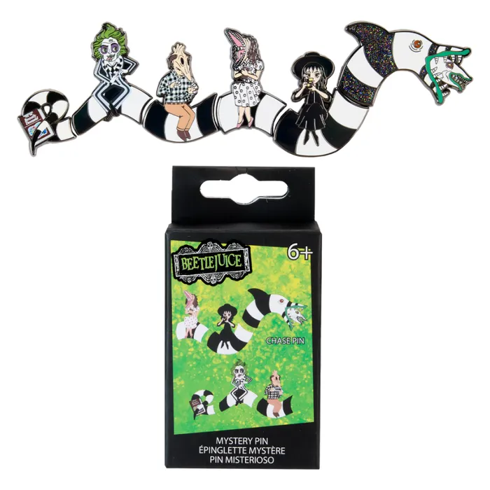Beetlejuice Sandworm Puzzle Mystery Box Pin Unisex Loungefly Enamel Pins