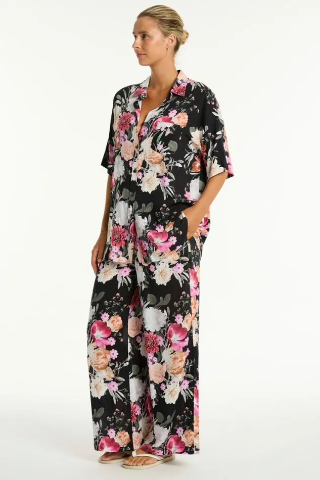 Belle Aloha Shirt Belle Black Women Sea Level Tops