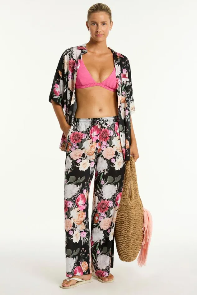 Belle Aloha Shirt Belle Black Women Sea Level Tops