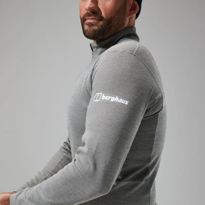 Berghaus Baselayers MTN Guide Long Sleeve Half Zip 8211 GreyBlack 8211 Men
