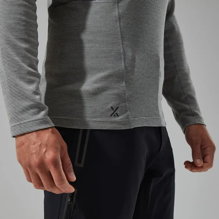 Berghaus Baselayers MTN Guide Long Sleeve Half Zip 8211 GreyBlack 8211 Men