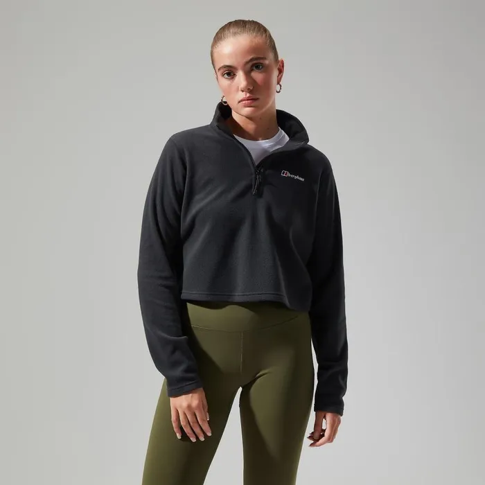 Berghaus Fleece Urban Prism Crop Half Zip 8211 Black 8211 Women