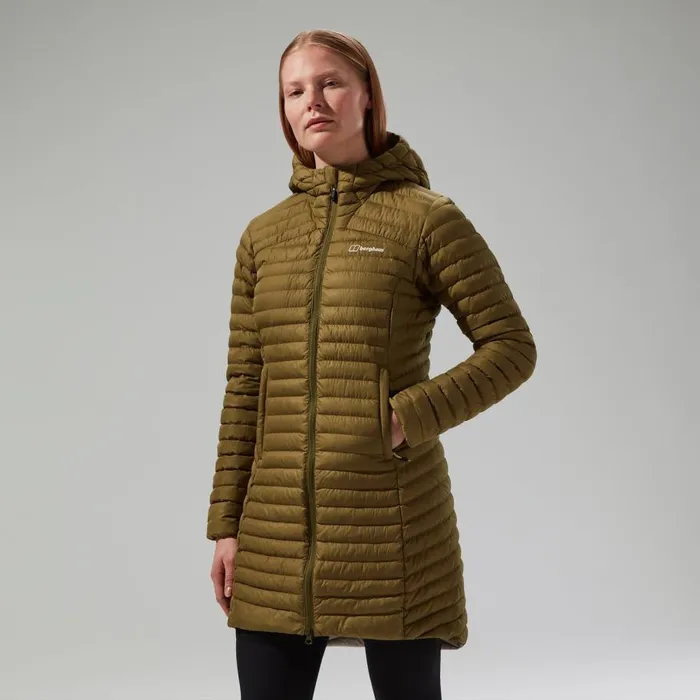 Berghaus Lightweight Nula Micro Synthetic Insulated Long Jacket 8211 Green 8211 Women