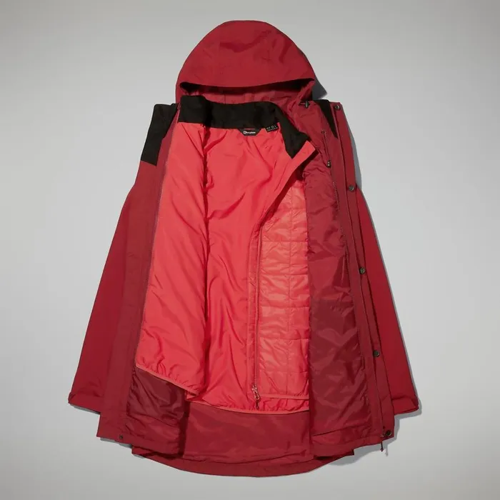Berghaus Waterproof Monic Gemini 3in1 Jacket 8211 Dark Red 8211 Women