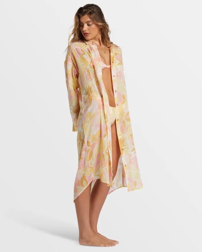 Billabong Cover Ups Daylight Dreamin Midi Shirt Swim CoverUp Multi 8211 Women Billabong Cover Ups Daylight Dreamin Midi Shirt Swim CoverUp Multi 8211 Women