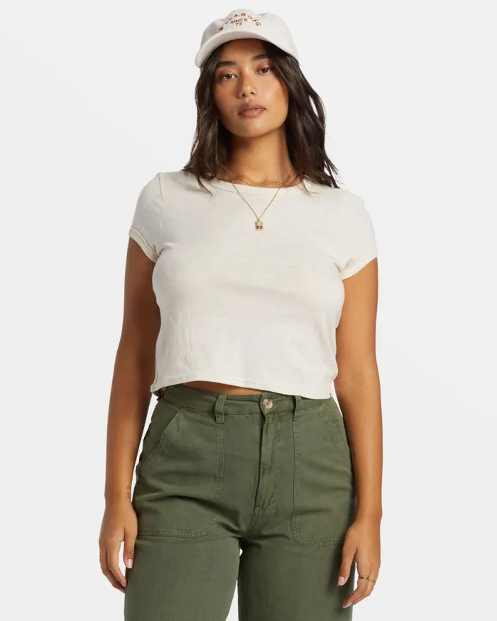 Billabong Graphic Tees and Tanks Daily TShirt Whitecap 8211 Women