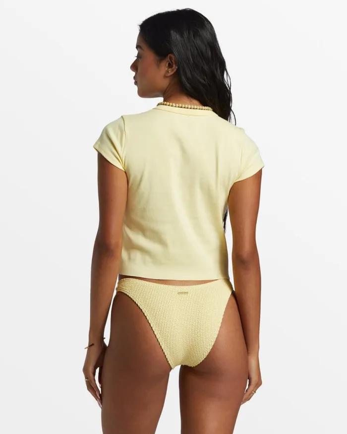Billabong Graphic Tees and Tanks Summer Babe Shrunken TShirt Mellow Yellow 8211 Women Billabong Graphic Tees and Tanks Summer Babe Shrunken TShirt Mellow Yellow 8211 Women