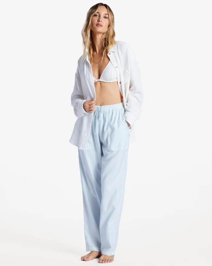 Billabong Jeans and Pants Beachy Keen Woven Pants Light Chambray 1 8211 Women