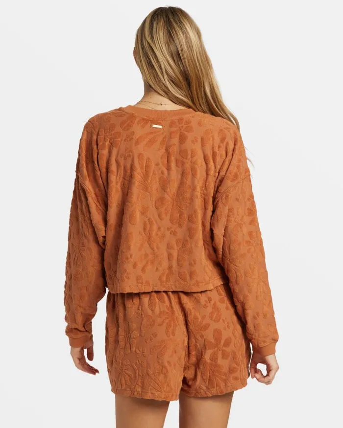 Billabong Matching Sets Loosen Up Crew Neck Sweatshirt Toffee 8211 Women Billabong Matching Sets Loosen Up Crew Neck Sweatshirt Toffee 8211 Women