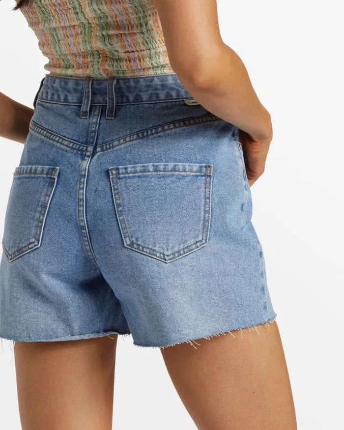 Billabong Shorts Riley CutOff Denim Shorts Faded Indigo Fray 8211 Women Billabong Shorts Riley CutOff Denim Shorts Faded Indigo Fray 8211 Women
