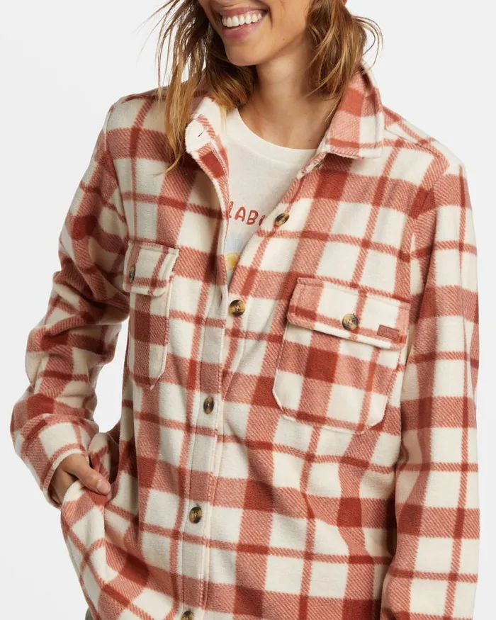 Billabong Sweatshirts and Fleece Forge Fleece Flannel Jacket Sweet Chocolate 8211 Women Billabong Sweatshirts and Fleece Forge Fleece Flannel Jacket Sweet Chocolate 8211 Women