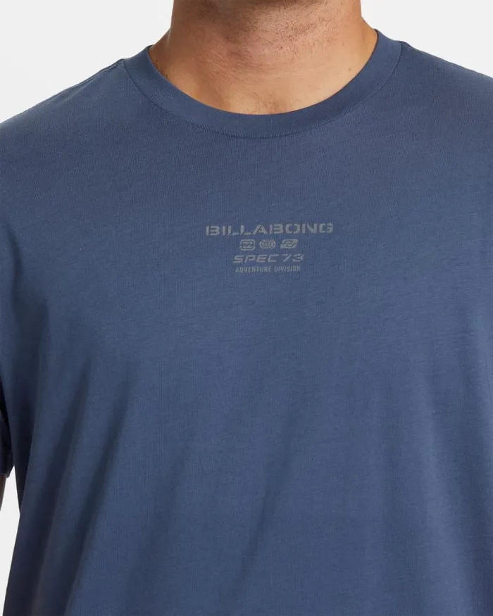 Billabong TShirts Spec 73 TShirt Slate Blue 8211 Men Billabong TShirts Spec 73 TShirt Slate Blue 8211 Men