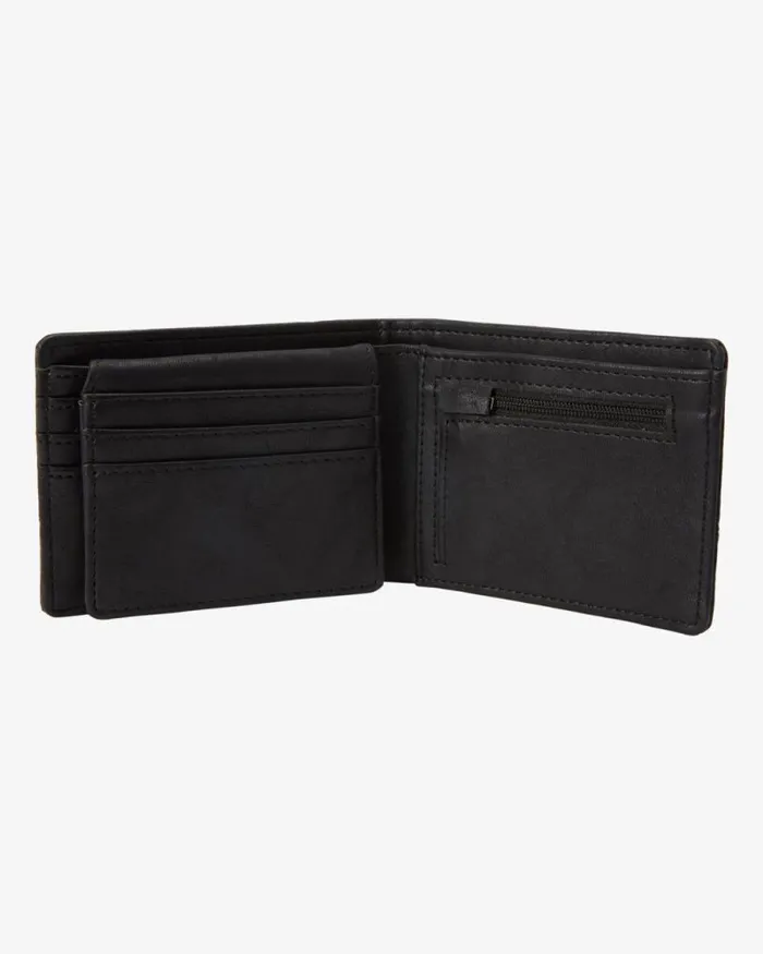 Billabong Wallets Dimension Faux Leather BiFold Wallet Black Grain 8211 Men Billabong Wallets Dimension Faux Leather BiFold Wallet Black Grain 8211 Men