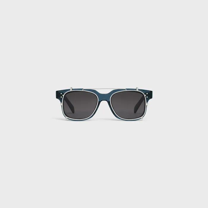 Black Frame 51 Sunglasses In Acetate With Metal Transparent Blue Men CELINE SUNGLASSES Black Frame 51 Sunglasses In Acetate With Metal Transparent Blue Men CELINE SUNGLASSES