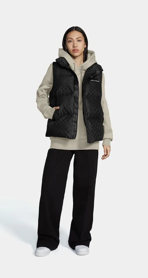 Black Monogram Pondo Bodywarmer Black Men Daily Paper Jackets